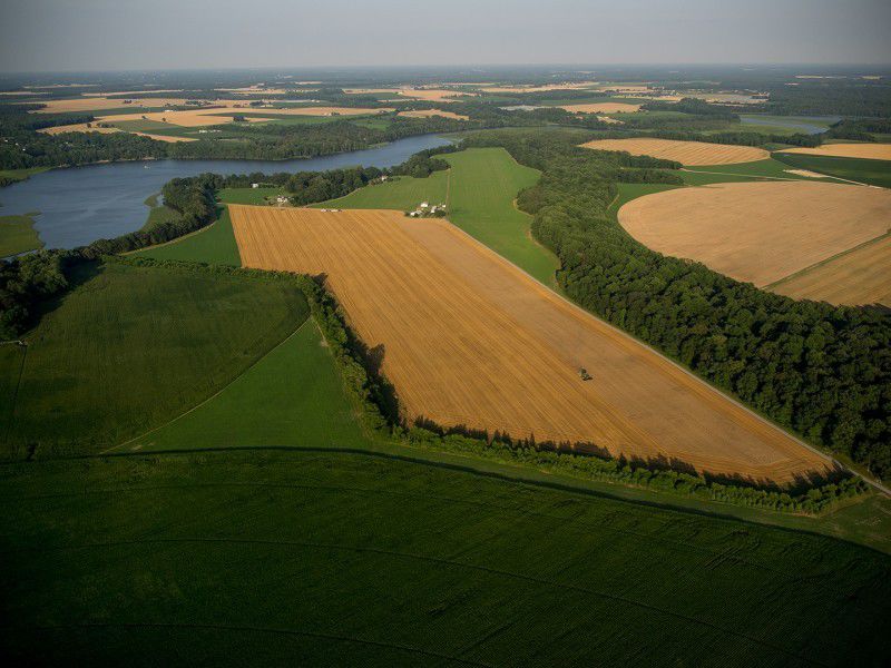 Farmland on MD Eastern Shore aerial